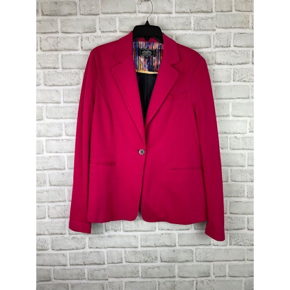 One Zone Women's Pink Blazer Size L Single Button Business Casual Jacket